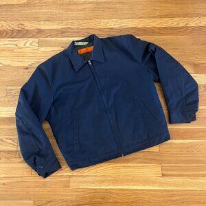 Vintage Durable Press Navy Blue USA MADE Lined Workwear Jacket - Men's Large